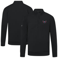 Washington Capitals Levelwear Upright Tri-Blend Quarter-Zip Pullover - Black | US 203145965