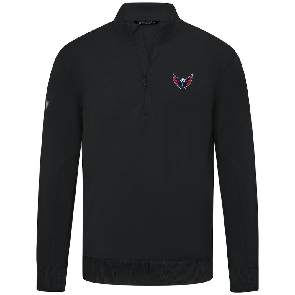 Washington Capitals Levelwear Upright Tri-Blend Quarter-Zip Pullover - Black | US 203145965