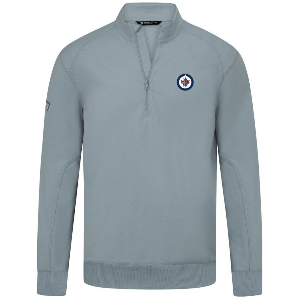 Winnipeg Jets Levelwear Upright Tri-Blend Quarter-Zip Pullover - Gray | US 203145967