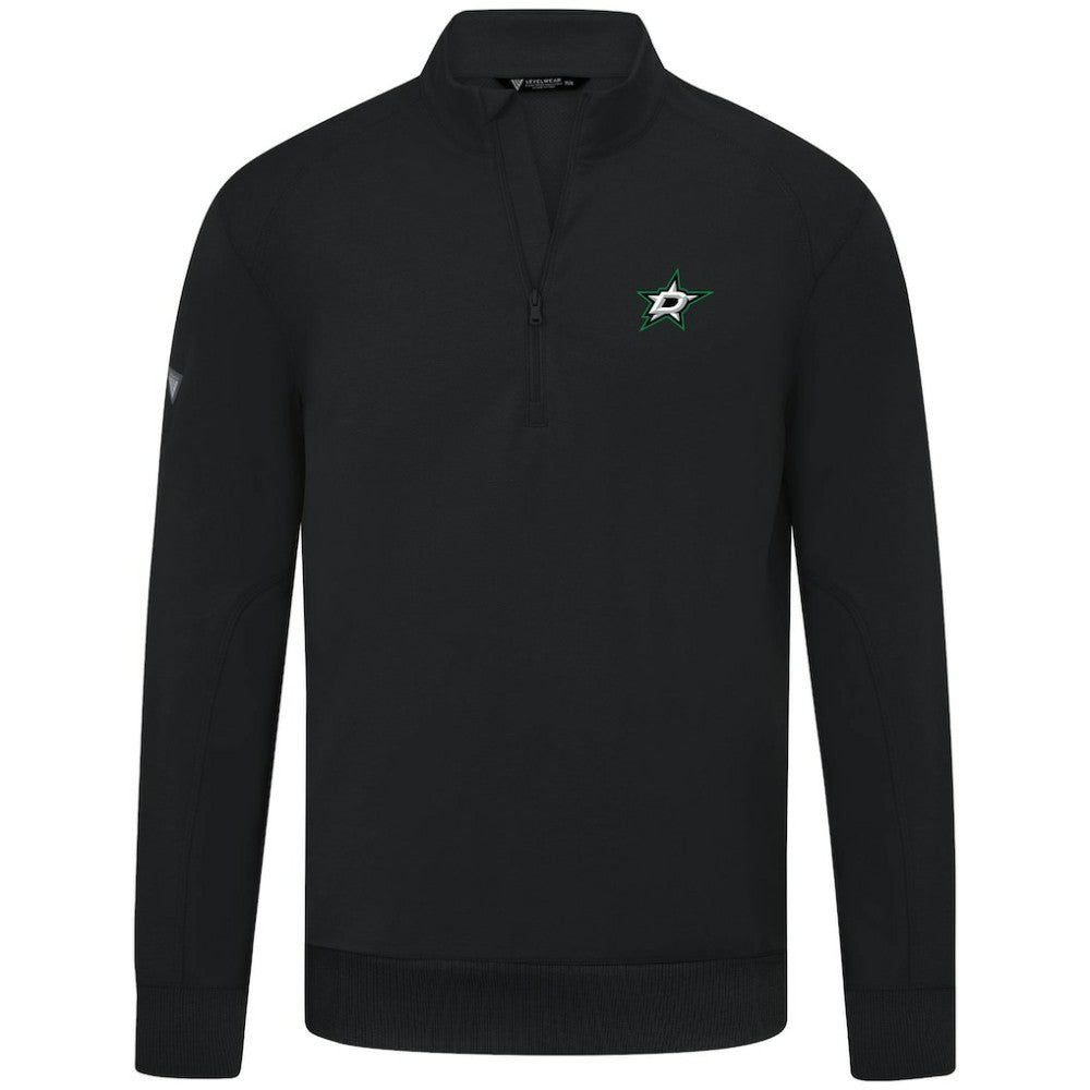 Dallas Stars Levelwear Upright Tri-Blend Quarter-Zip Pullover - Black | US 203145968