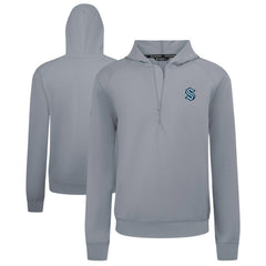 Seattle Kraken Levelwear Technic Quarter-Zip Pullover Hoodie - Gray | US 203145972