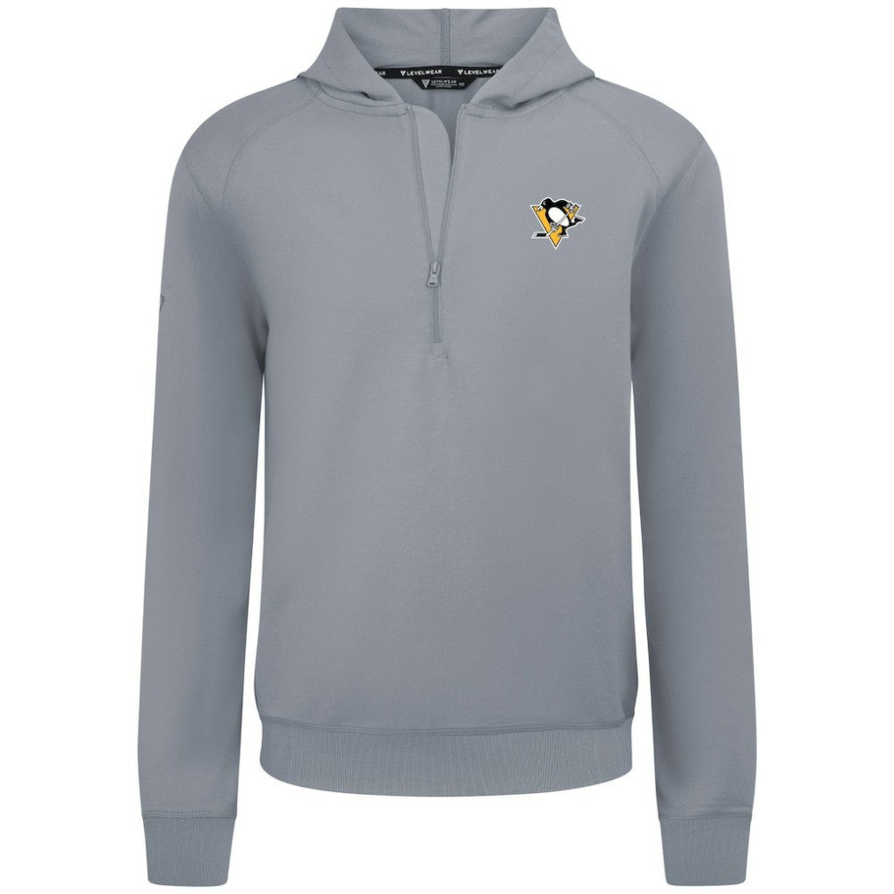 Pittsburgh Penguins Levelwear Technic Quarter-Zip Pullover Hoodie - Gray | US 203145976