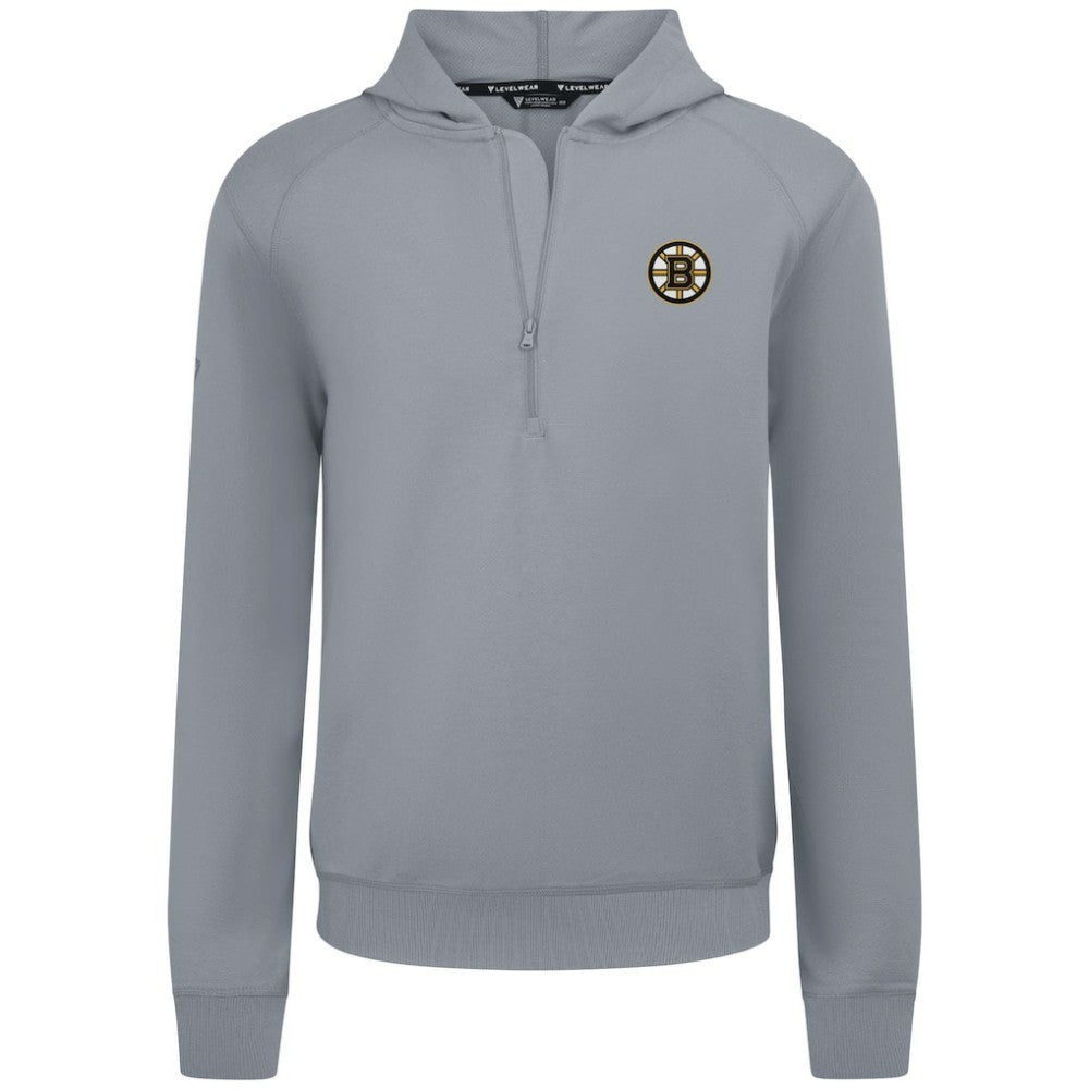 Boston Bruins Levelwear Technic Quarter-Zip Pullover Hoodie - Gray | US 203145978