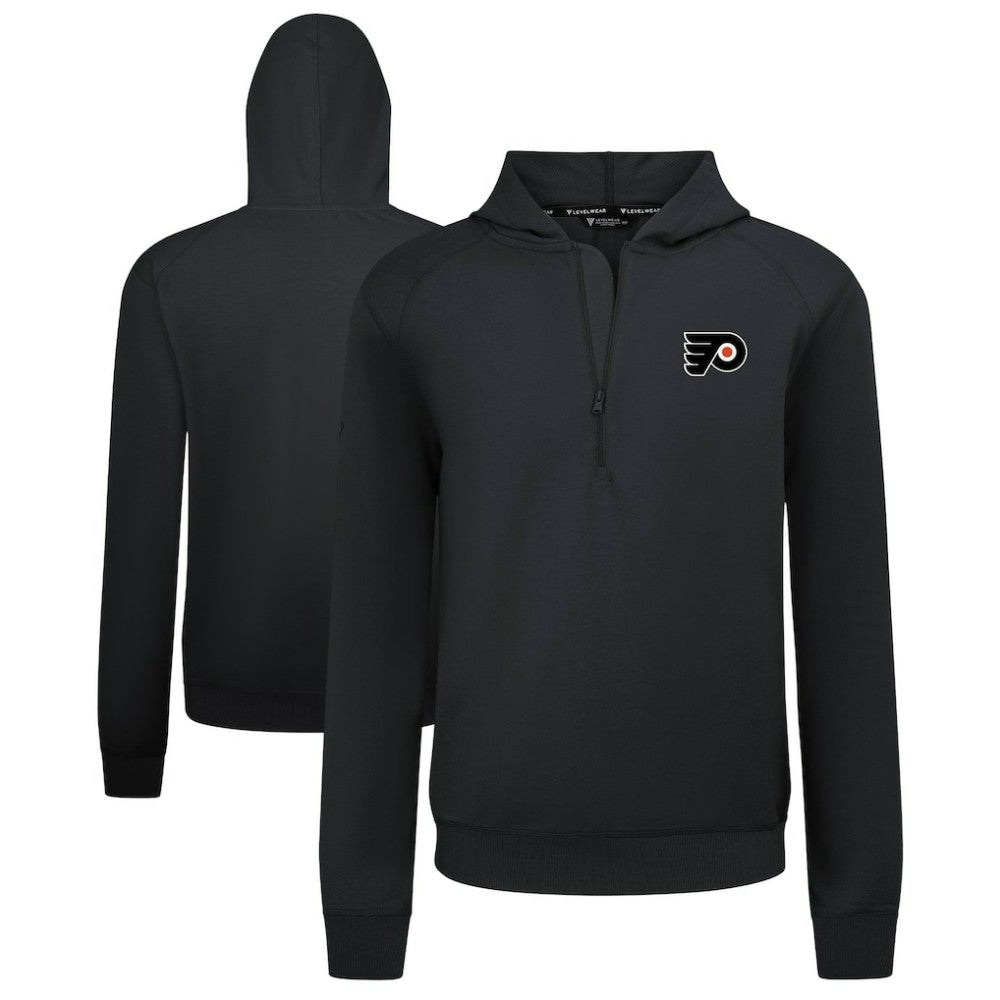 Philadelphia Flyers Levelwear Technic Quarter-Zip Pullover Hoodie - Black | US 203145984