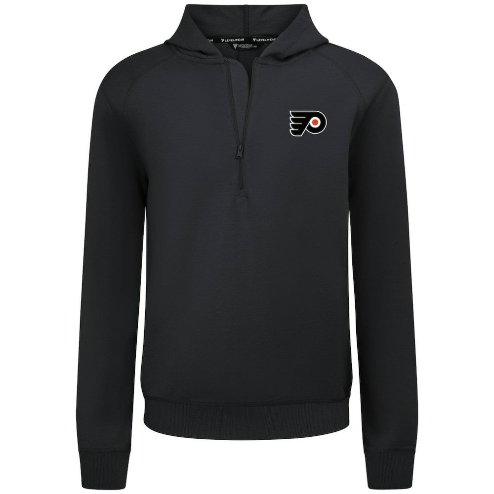 Philadelphia Flyers Levelwear Technic Quarter-Zip Pullover Hoodie - Black | US 203145984