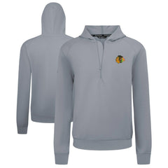 Chicago Blackhawks Levelwear Technic Quarter-Zip Pullover Hoodie - Gray | US 203145987