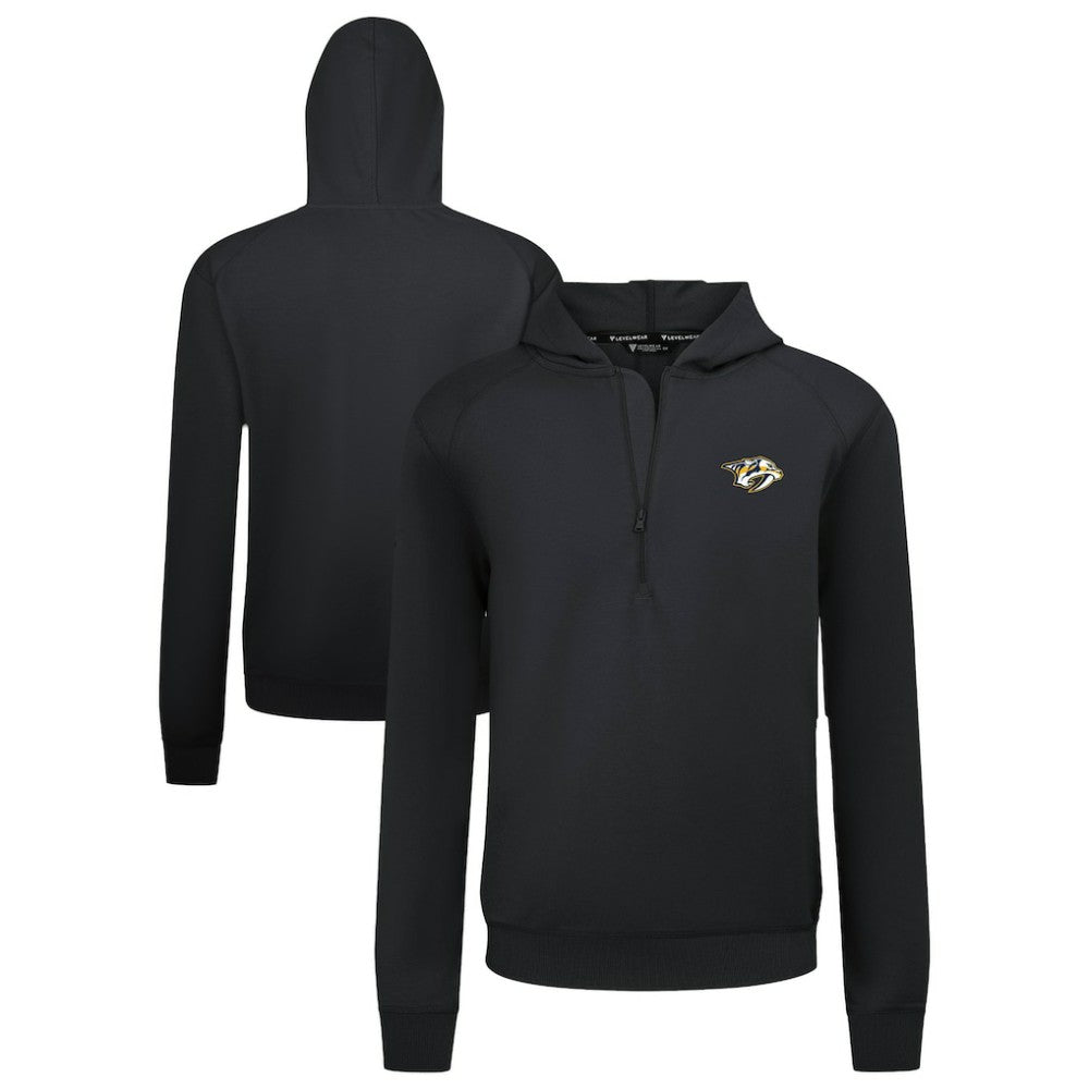 Nashville Predators Levelwear Technic Quarter-Zip Pullover Hoodie - Black | US 203145990