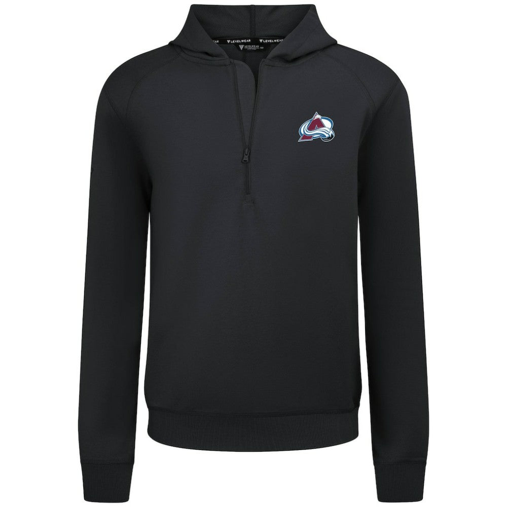 Colorado Avalanche Levelwear Technic Quarter-Zip Pullover Hoodie - Black | US 203145994
