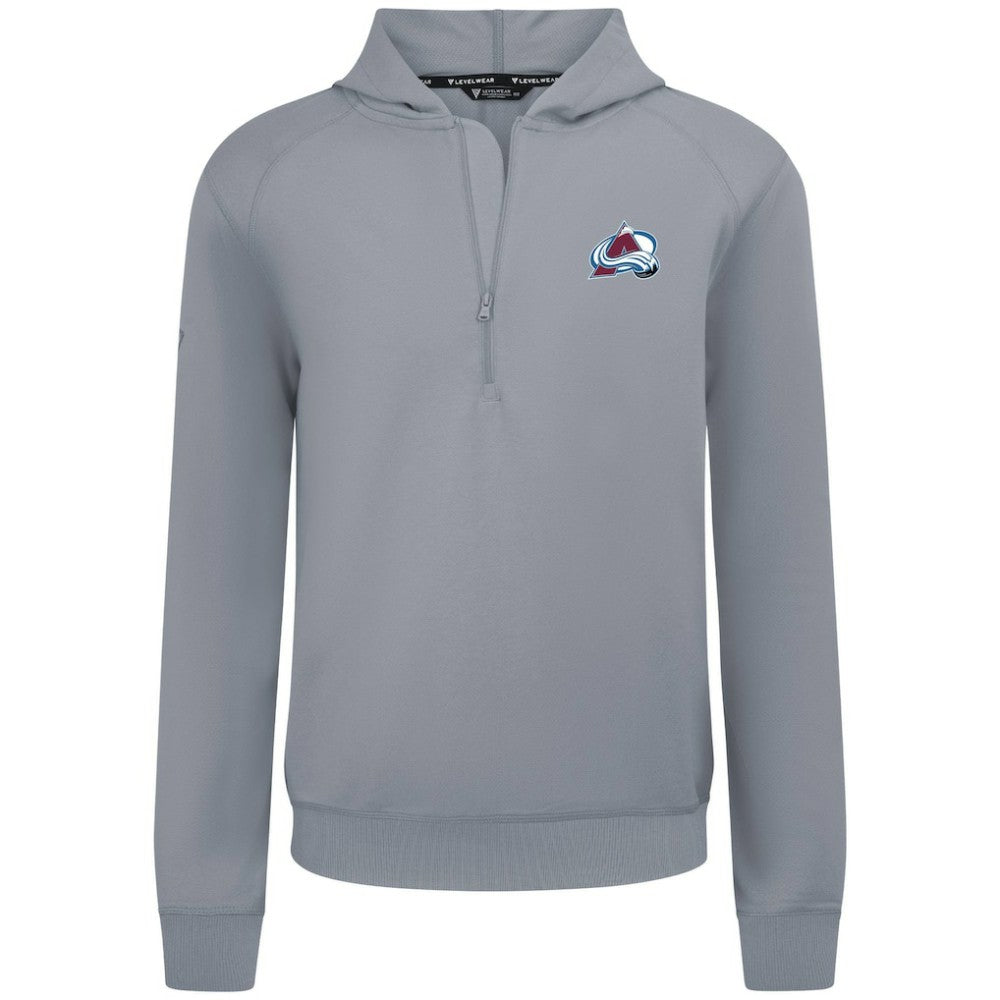 Colorado Avalanche Levelwear Technic Quarter-Zip Pullover Hoodie - Gray | US 203145995