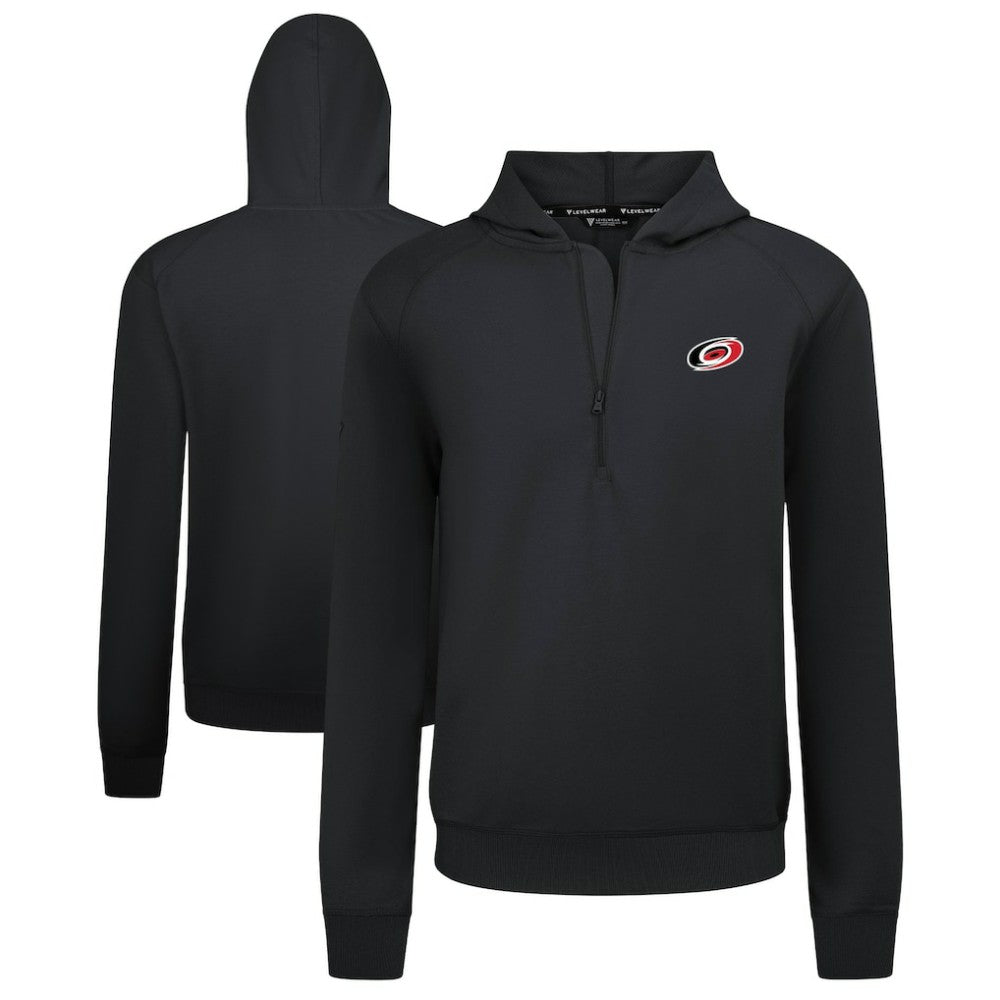 Carolina Hurricanes Levelwear Technic Quarter-Zip Pullover Hoodie - Black | US 203145998