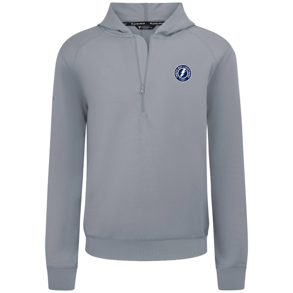 Tampa Bay Lightning Levelwear Technic Quarter-Zip Pullover Hoodie - Gray | US 203146002