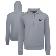 Washington Capitals Levelwear Technic Quarter-Zip Pullover Hoodie - Gray | US 203146004