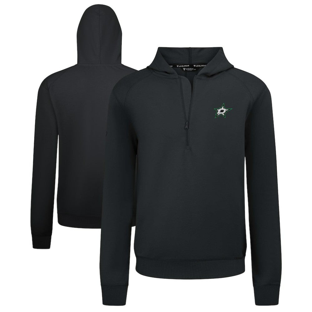 Dallas Stars Levelwear Technic Quarter-Zip Pullover Hoodie - Black | US 203146005