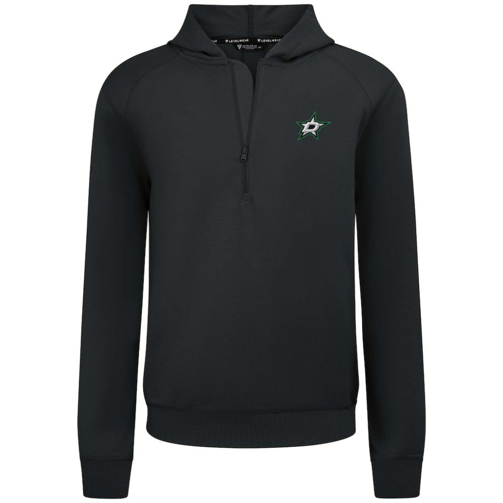 Dallas Stars Levelwear Technic Quarter-Zip Pullover Hoodie - Black | US 203146005
