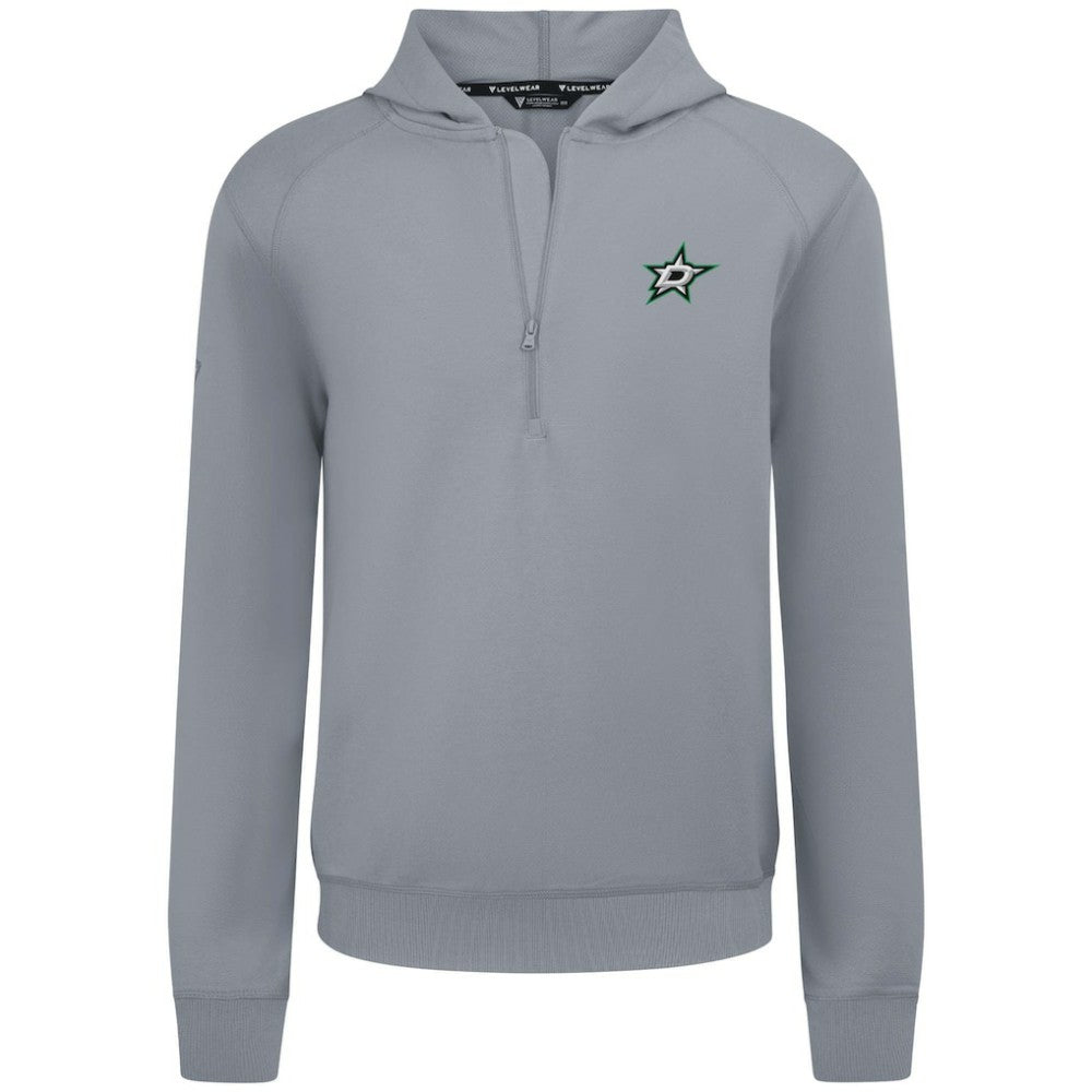 Dallas Stars Levelwear Technic Quarter-Zip Pullover Hoodie - Gray | US 203146006