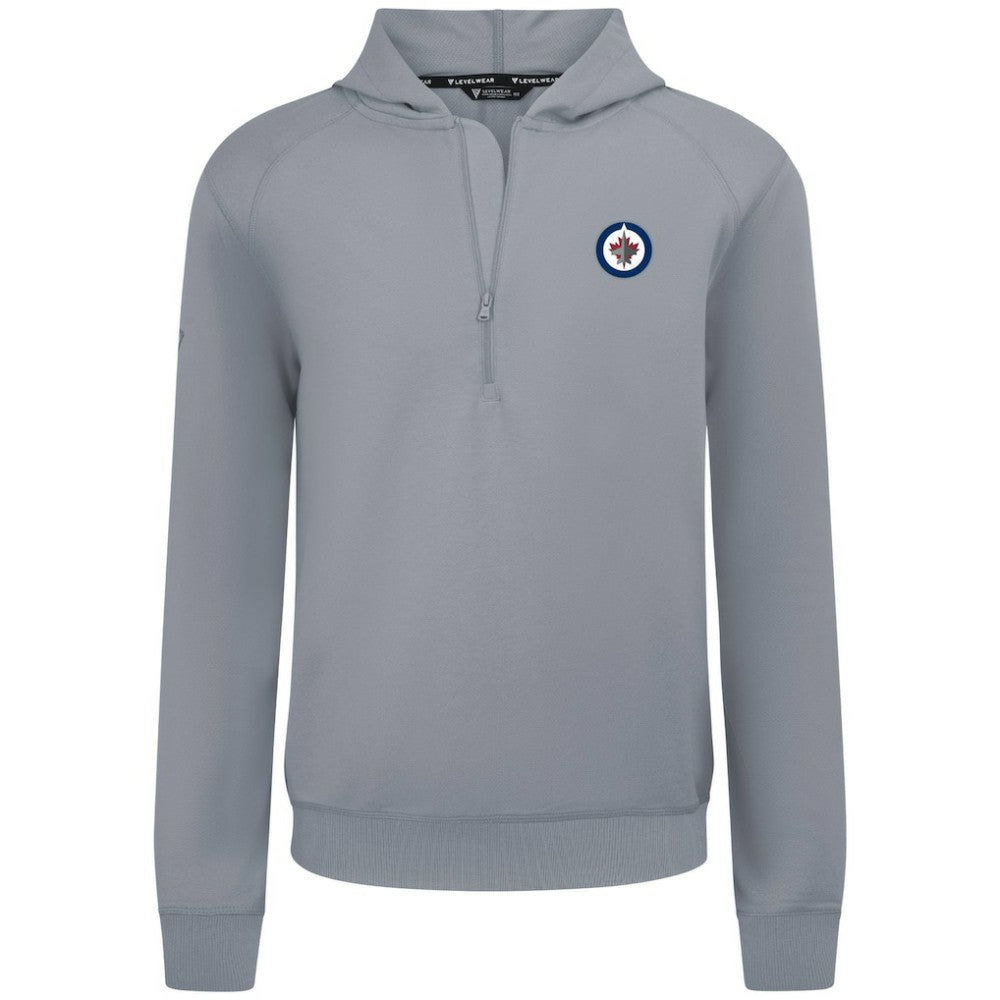 Winnipeg Jets Levelwear Technic Quarter-Zip Pullover Hoodie - Gray | US 203146012