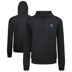 Seattle Kraken Levelwear Technic Quarter-Zip Pullover Hoodie - Black | US 203146015
