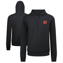 Calgary Flames Levelwear Technic Quarter-Zip Pullover Hoodie - Black | US 203146016