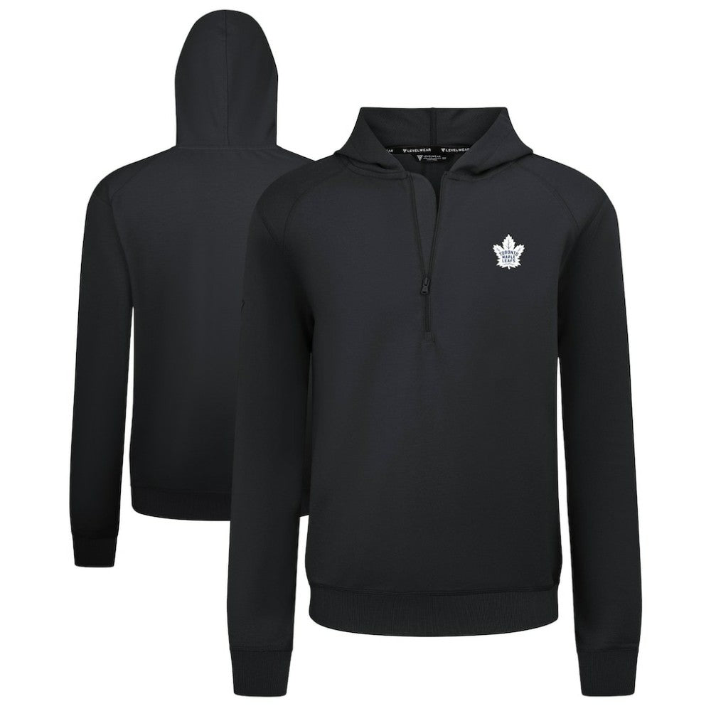 Toronto Maple Leafs Levelwear Technic Quarter-Zip Pullover Hoodie - Black | US 203146020