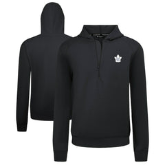 Toronto Maple Leafs Levelwear Technic Quarter-Zip Pullover Hoodie - Black | US 203146020