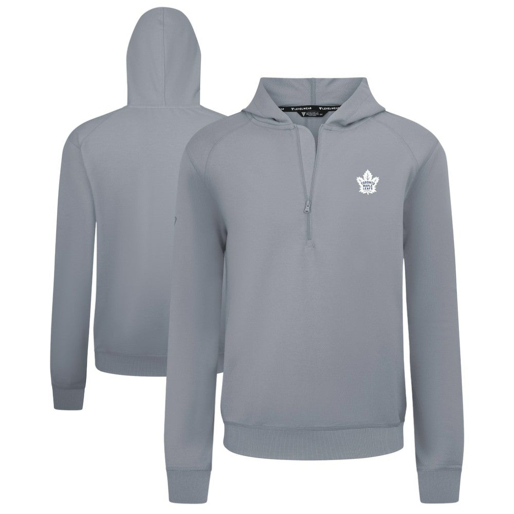 Toronto Maple Leafs Levelwear Technic Quarter-Zip Pullover Hoodie - Gray | US 203146023