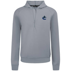 Vancouver Canucks Levelwear Technic Quarter-Zip Pullover Hoodie - Gray | US 203146030
