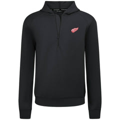 Detroit Red Wings Levelwear Technic Quarter-Zip Pullover Hoodie - Black | US 203146031
