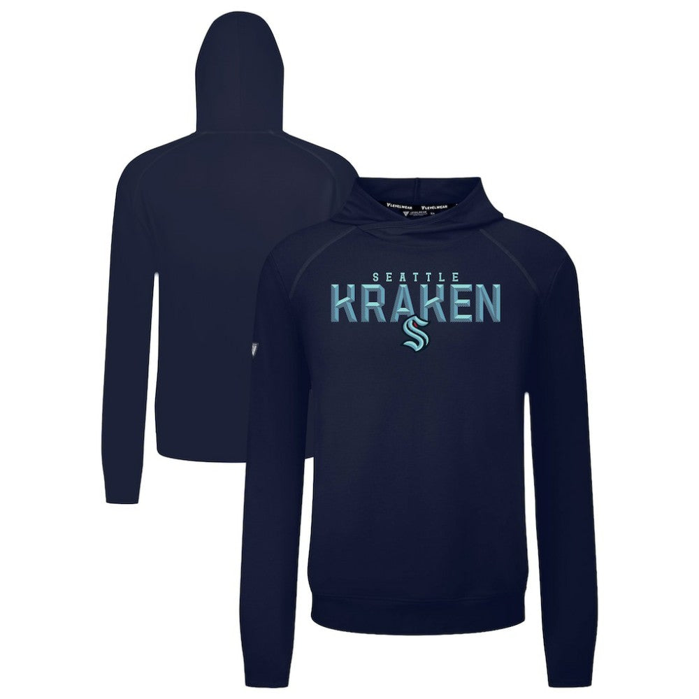 Seattle Kraken Levelwear Mandate Carve Tri-Blend Pullover Hoodie - Deep Sea Blue | US 203146032