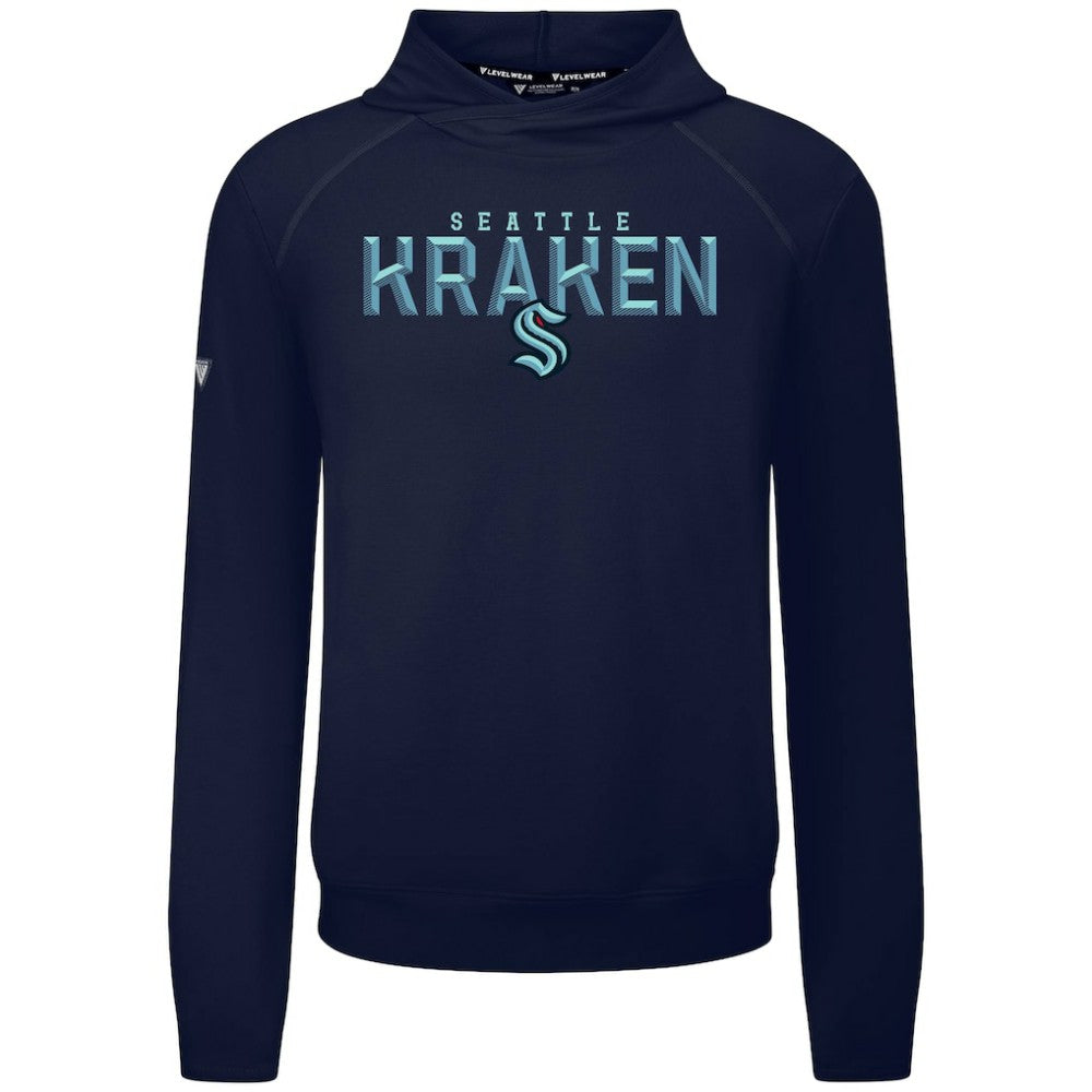 Seattle Kraken Levelwear Mandate Carve Tri-Blend Pullover Hoodie - Deep Sea Blue | US 203146032