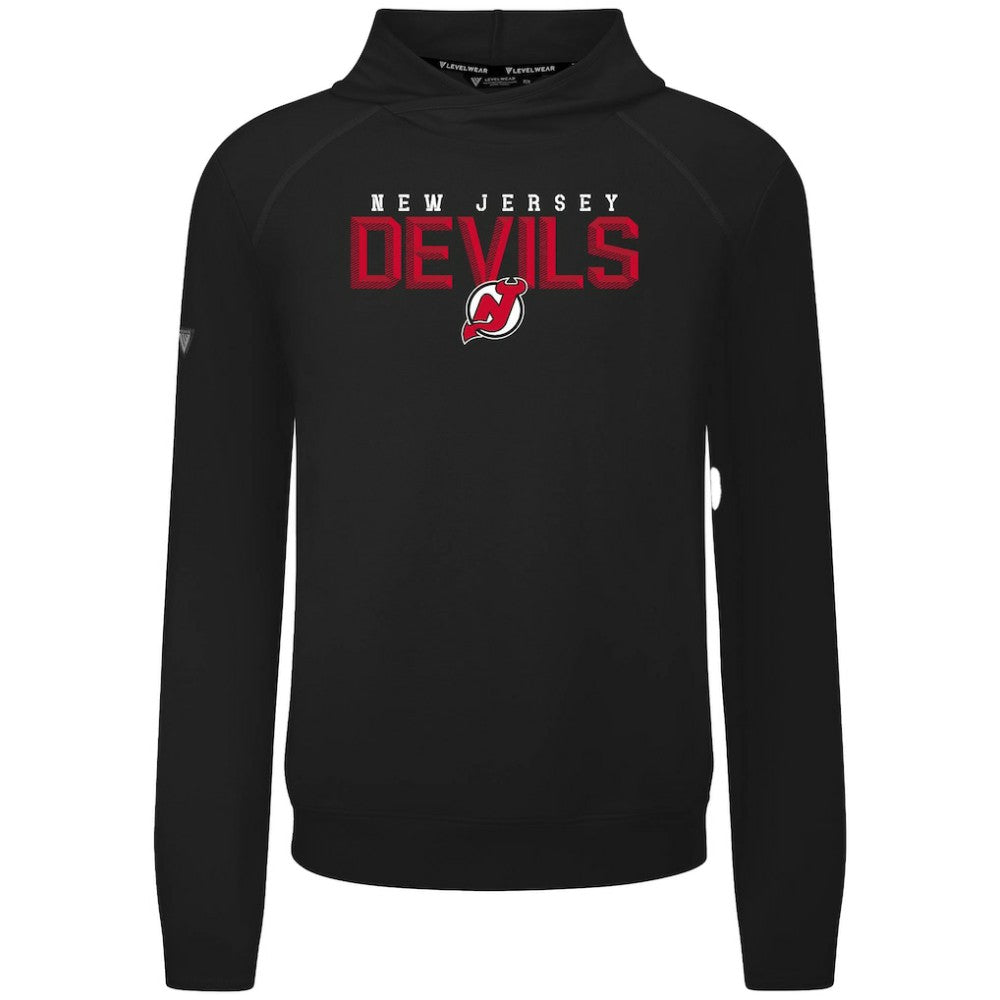 New Jersey Devils Levelwear Mandate Carve Tri-Blend Pullover Hoodie - Black | US 203146033