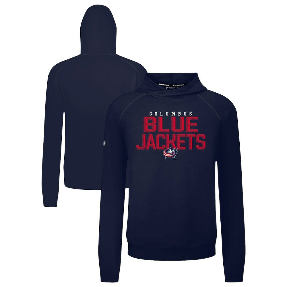 Columbus Blue Jackets Levelwear Mandate Carve Tri-Blend Pullover Hoodie - Navy | US 203146036