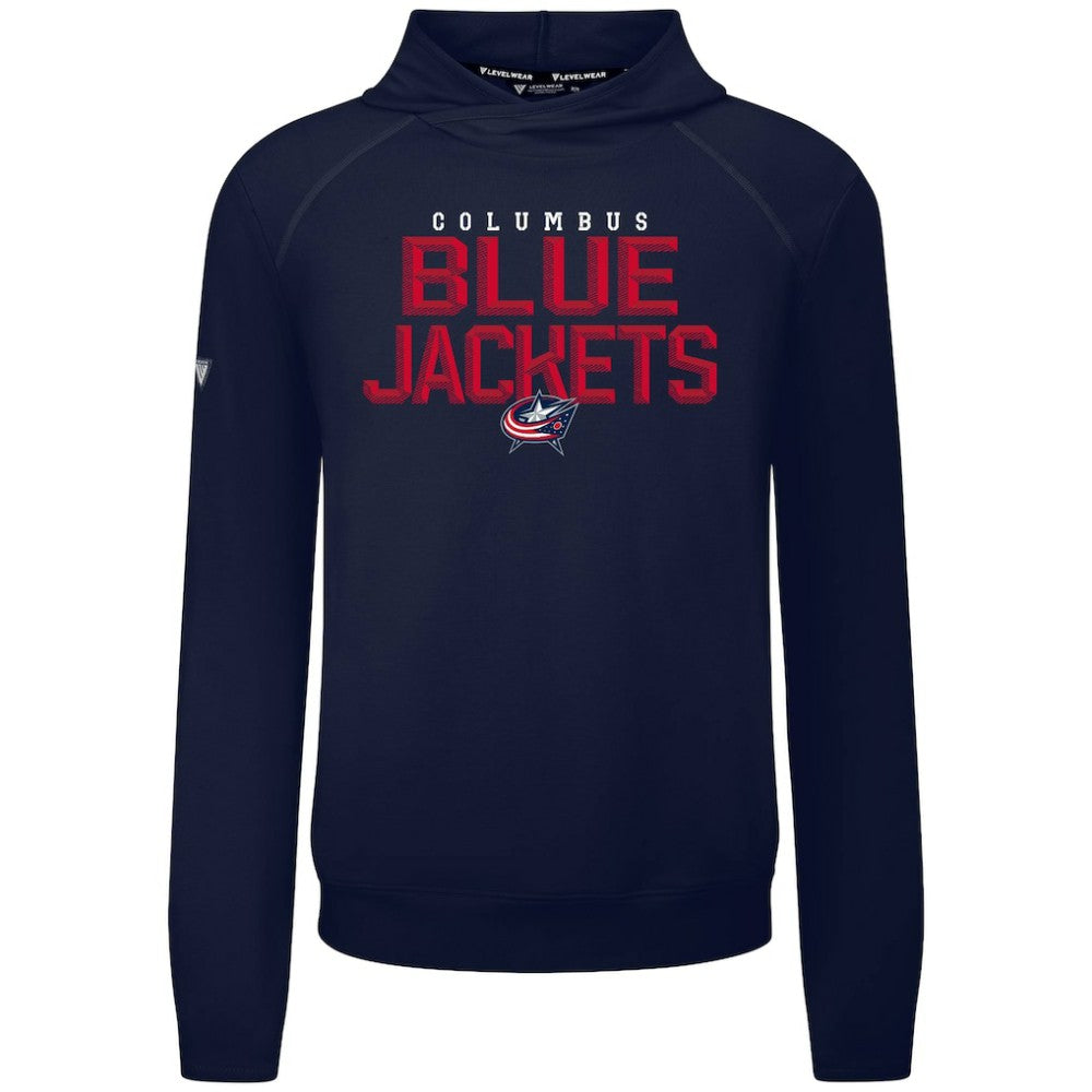Columbus Blue Jackets Levelwear Mandate Carve Tri-Blend Pullover Hoodie - Navy | US 203146036