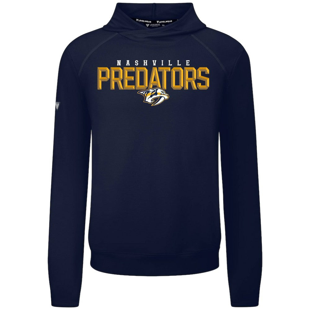 Nashville Predators Levelwear Mandate Carve Tri-Blend Pullover Hoodie - Navy | US 203146037