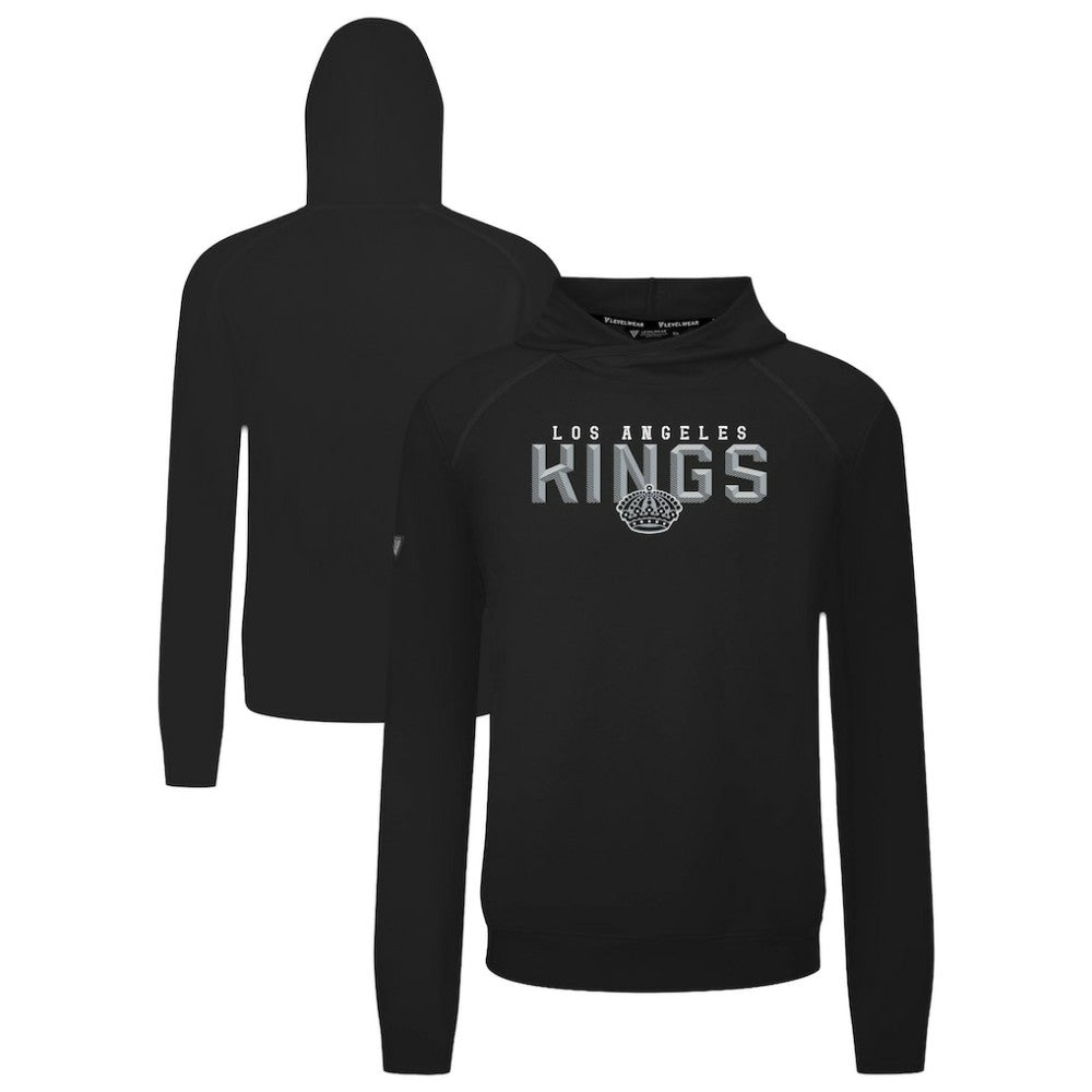Los Angeles Kings Levelwear Mandate Carve Tri-Blend Pullover Hoodie - Black | US 203146046