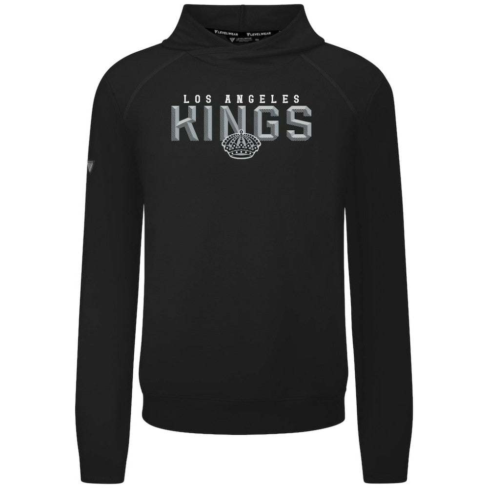 Los Angeles Kings Levelwear Mandate Carve Tri-Blend Pullover Hoodie - Black | US 203146046