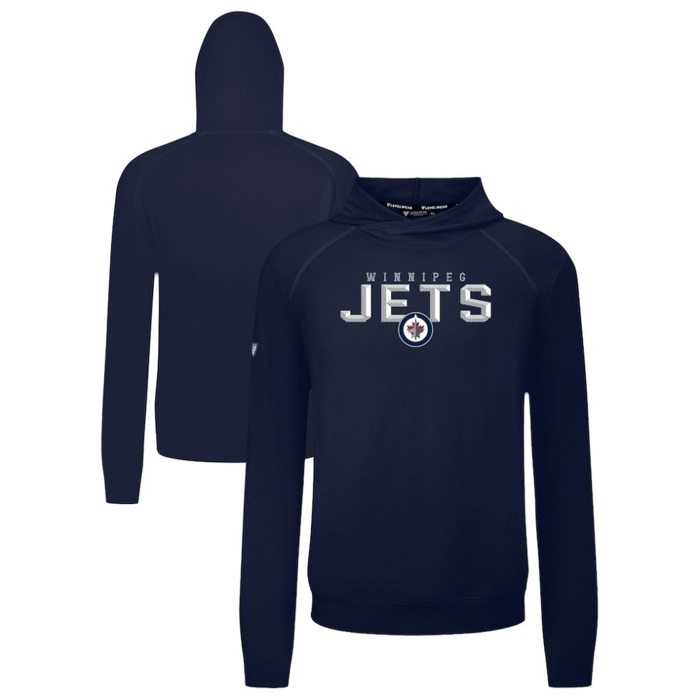 Winnipeg Jets Levelwear Mandate Carve Tri-Blend Pullover Hoodie - Navy | US 203146048