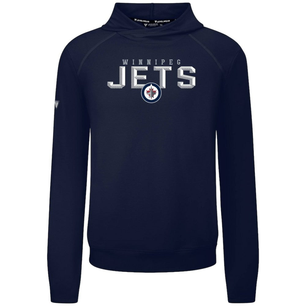 Winnipeg Jets Levelwear Mandate Carve Tri-Blend Pullover Hoodie - Navy | US 203146048