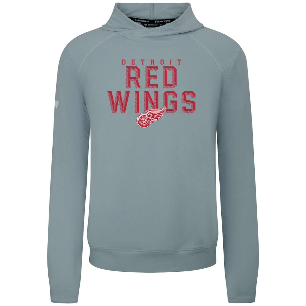 Detroit Red Wings Levelwear Mandate Carve Tri-Blend Pullover Hoodie - Gray | US 203146050