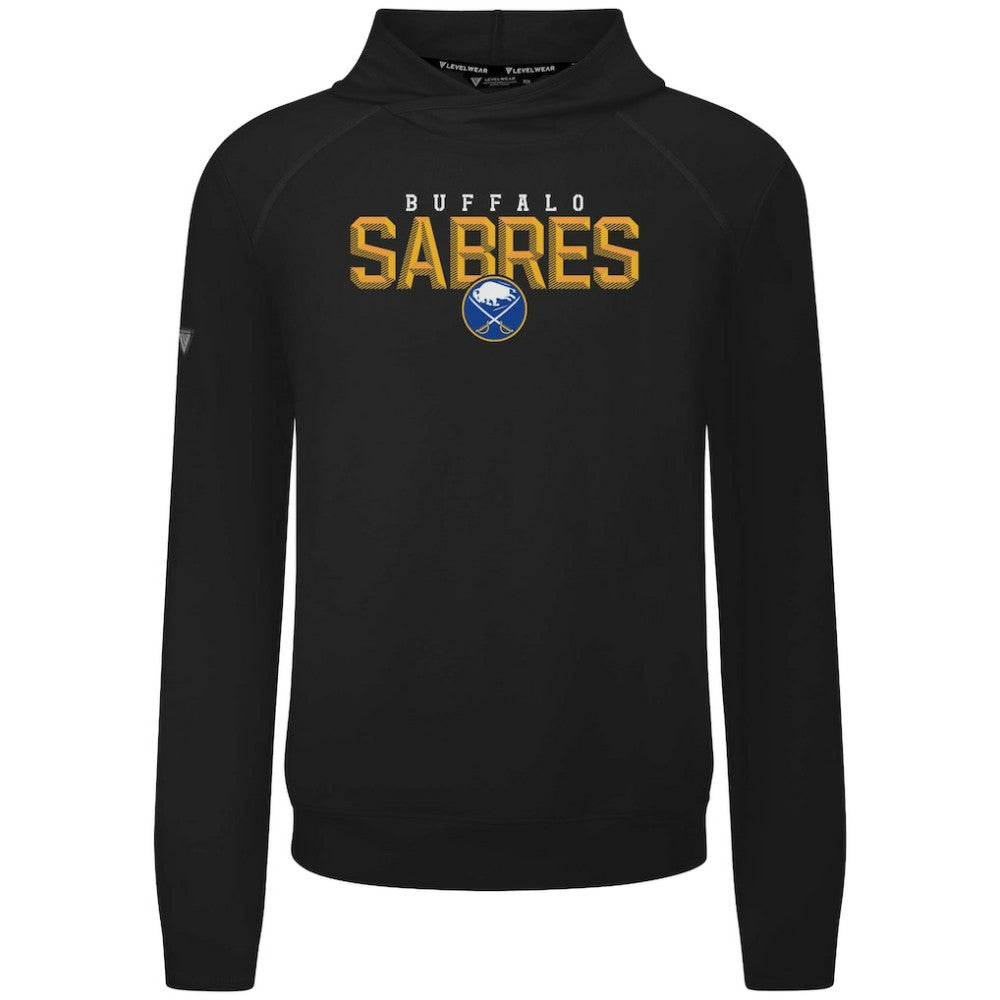 Buffalo Sabres Levelwear Mandate Carve Tri-Blend Pullover Hoodie - Black | US 203146052