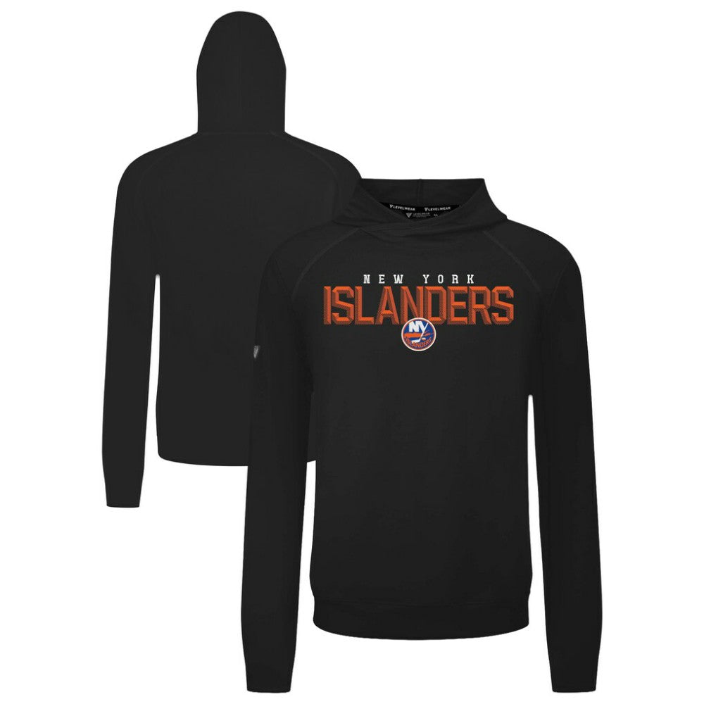 New York Islanders Levelwear Mandate Carve Tri-Blend Pullover Hoodie - Black | US 203146054