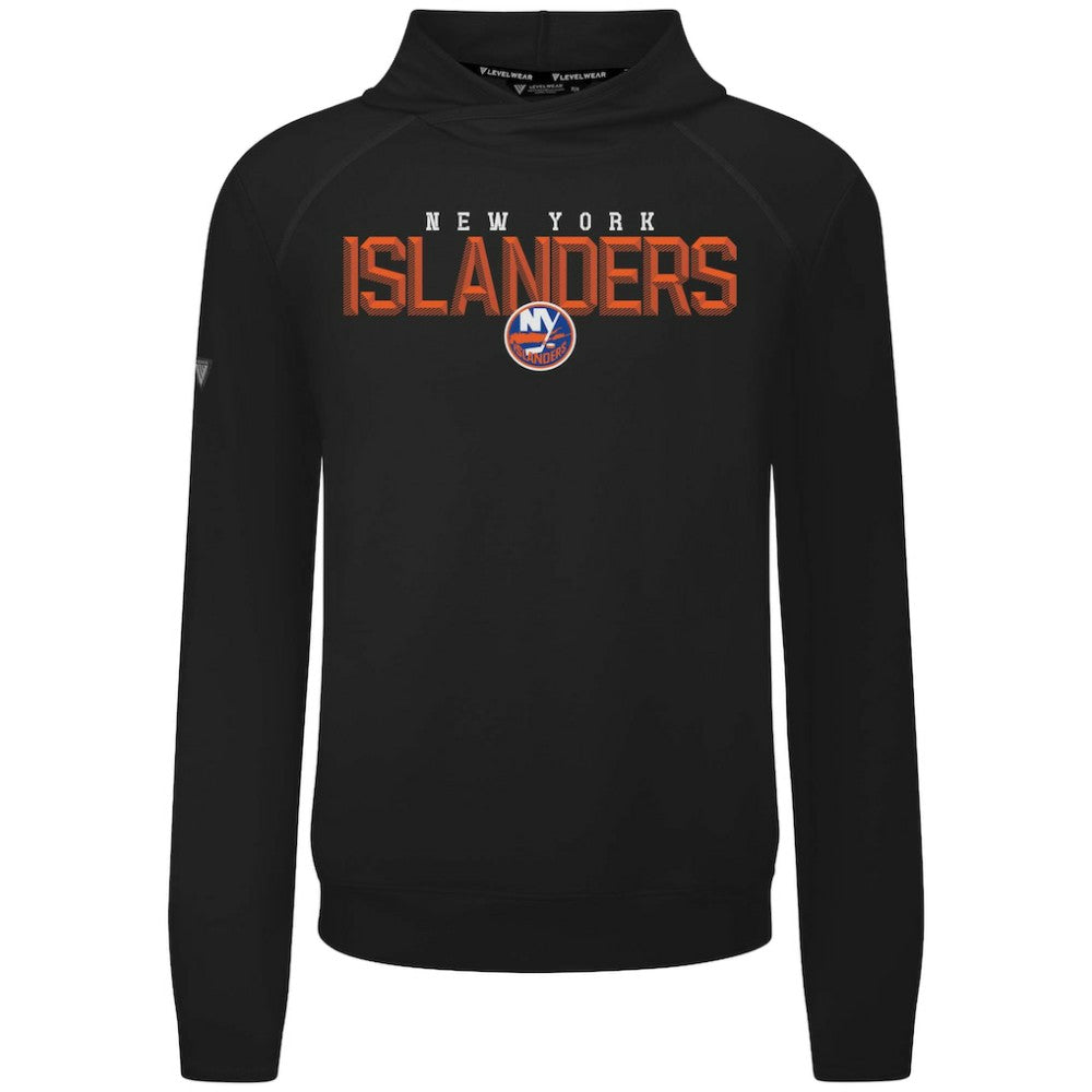 New York Islanders Levelwear Mandate Carve Tri-Blend Pullover Hoodie - Black | US 203146054