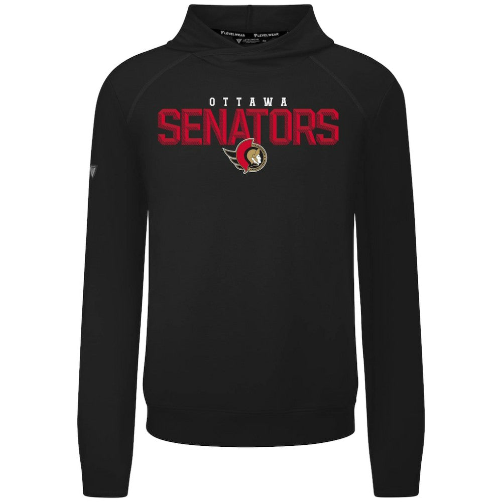 Ottawa Senators Levelwear Mandate Carve Tri-Blend Pullover Hoodie - Black | US 203146055