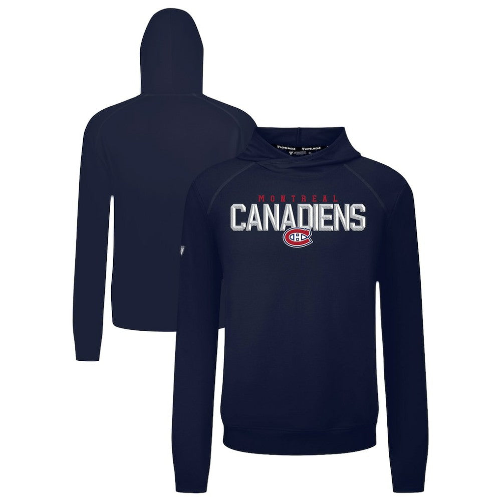 Montreal Canadiens Levelwear Mandate Carve Tri-Blend Pullover Hoodie - Navy | US 203146059