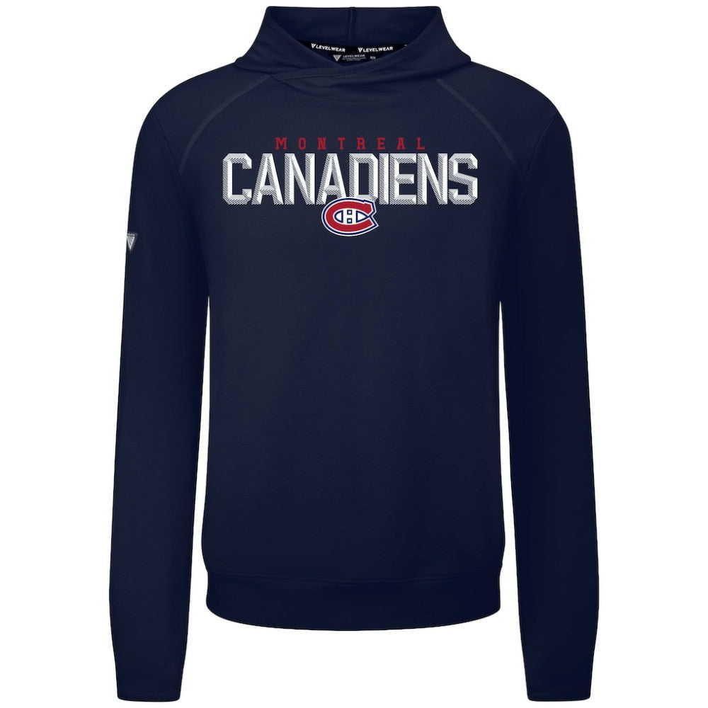Montreal Canadiens Levelwear Mandate Carve Tri-Blend Pullover Hoodie - Navy | US 203146059