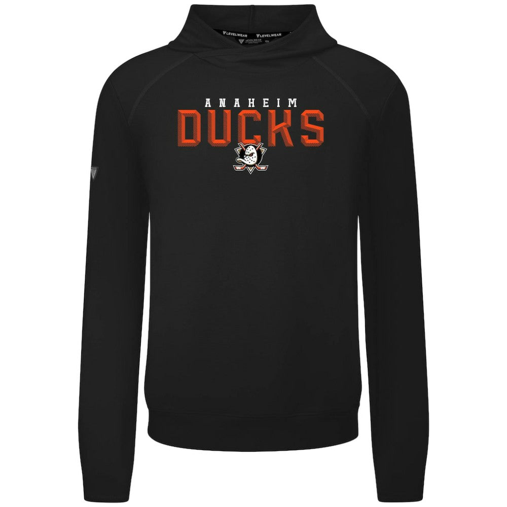 Anaheim Ducks Levelwear Mandate Carve Tri-Blend Pullover Hoodie - Black | US 203146060