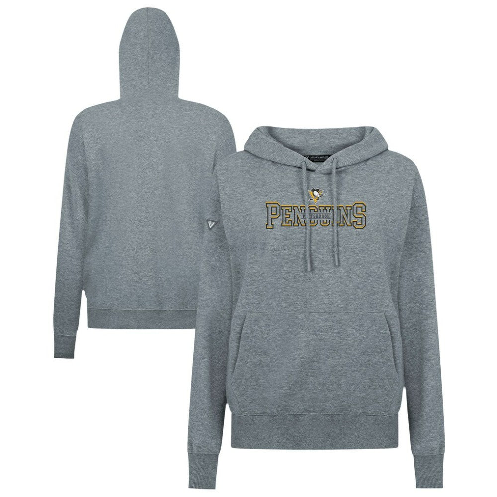 Pittsburgh Penguins Levelwear Women's Adorn Journey Pullover Hoodie - Gray | US 203146093