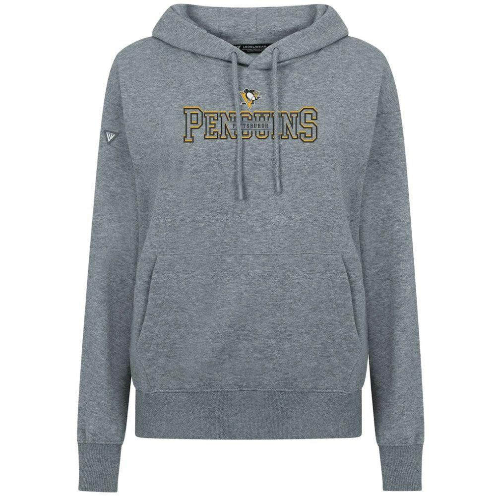 Pittsburgh Penguins Levelwear Women's Adorn Journey Pullover Hoodie - Gray | US 203146093