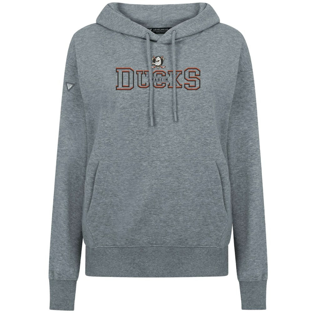 Anaheim Ducks Levelwear Women's Adorn Journey Pullover Hoodie - Gray | US 203146096