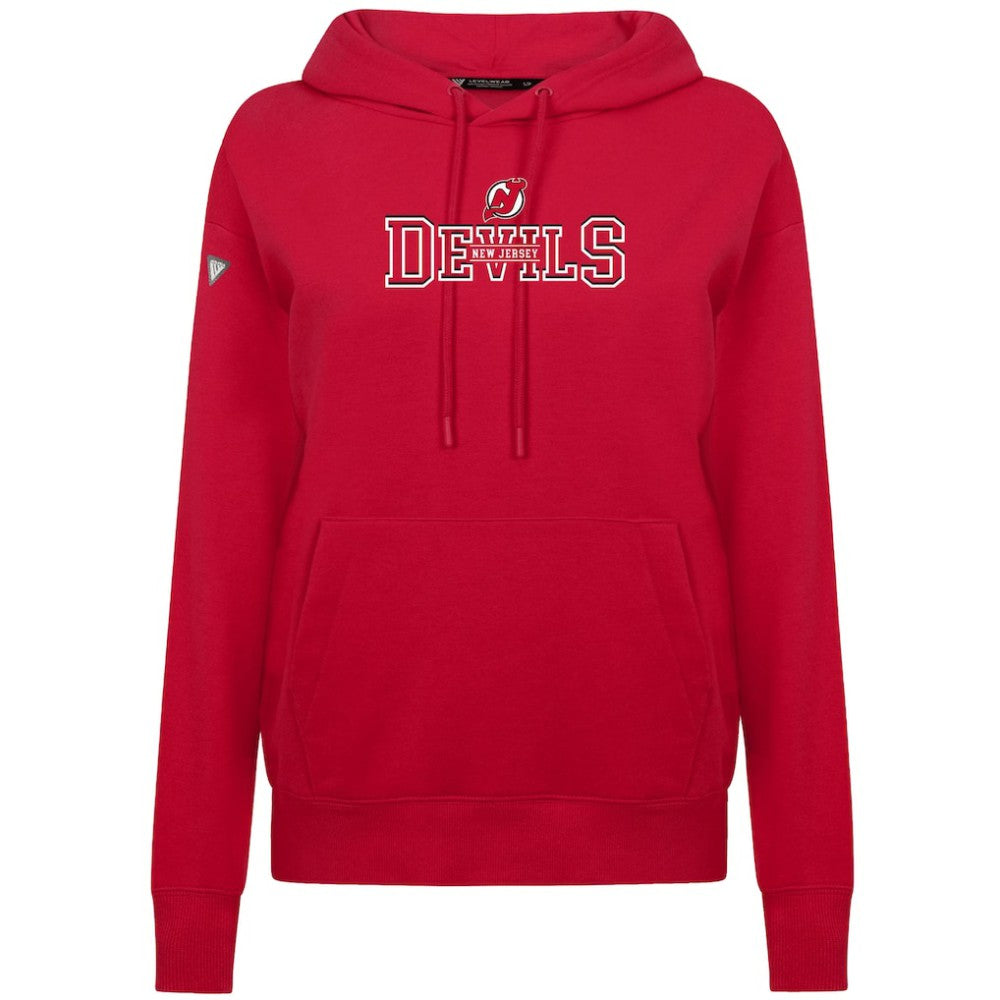New Jersey Devils Levelwear Women's Adorn Journey Pullover Hoodie - Red | US 203146097