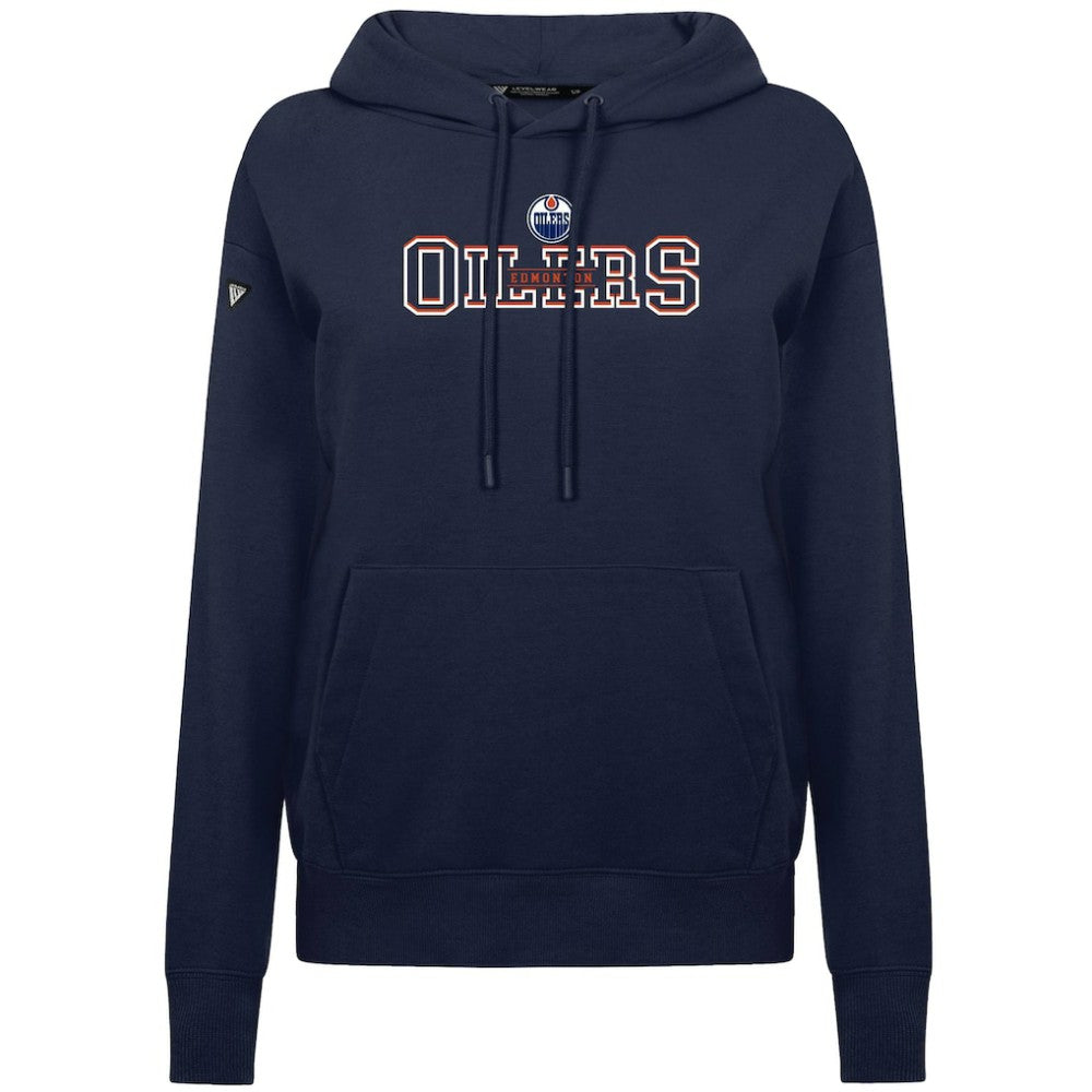 Edmonton Oilers Levelwear Women's Adorn Journey Pullover Hoodie - Navy | US 203146103
